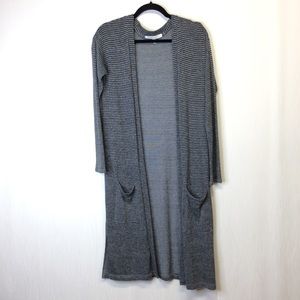 Aeropostale Cardigan DUSTER Gray Knit Sz S